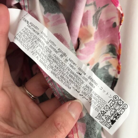 ZARA Pink Floral Print Midi Belted Dress - M - Picture 11 of 15